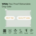thumbnail image 3 of 71" Wide Black Paw Proof Retractable Gate, 3-Way-Locking Mechanism, Indoor/Outdoor Suitable, 3 of 5