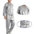 thumbnail image 4 of Yusimy Men's 2-Piece Sauna Suit Set Fitness Workout Sweat Enhancing Weight Loss Tracksuit, 4 of 9