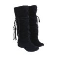 thumbnail image 3 of Ferndule Boos para mujer Botas altas de gamuza sintética Botas altas hasta la rodilla Botas anchas de pantorrilla, 3 of 7
