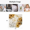 thumbnail image 5 of Farmhouse Sunflower Cloth Napkins, Vintage Daisy Butterflies Rustic Burlap Washable and Reusable Dinner Napkins Set of 4, Table Napkin for Kitchen Party Birthday Wedding Hotel Housewarming 20"x20", 5 of 9