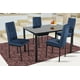 thumbnail image 1 of Comedor Troya 4 MOBILKRAFT Sillas Tubulares y Cubierta de Cristal Azul, 1 of 3