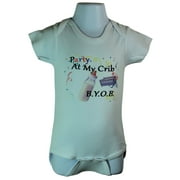 Party At My Crib - Funny Baby Onesie Style Romper Size 3-6 Months