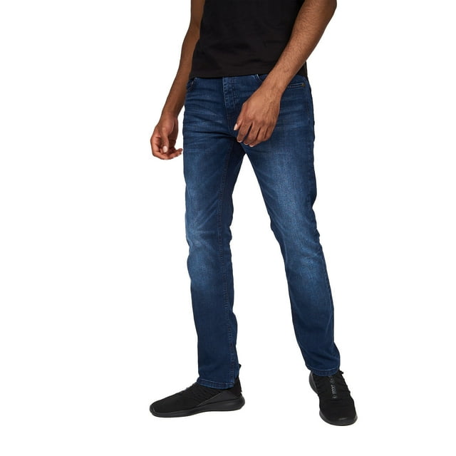 Crosshatch Jeans Extensibles Ajustés pour Hommes