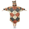 thumbnail image 2 of FORMRS Wearable Blanket Hoodie with Sleeves for Kids Cozy Flannel Sweatshirt, Checkered Pattern, 2 of 7