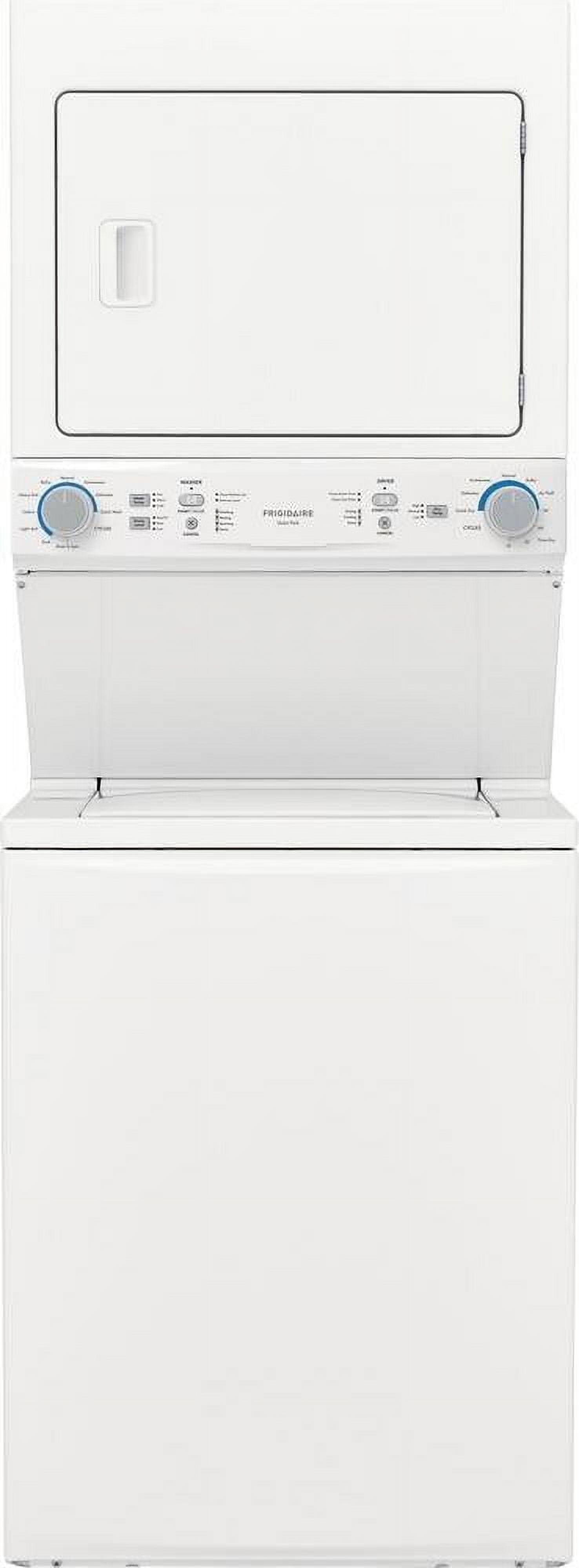 Frigidaire FLCE7522AW 27 Electric Laundry Center with 3.9 cu. ft. Washer Capacity 5.6 cu. ft. Dry Capacity 10 Wash Cycles 10 Dry Cycles in White