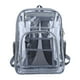 thumbnail image 2 of Mochila transparente resistente al agua con correa reforzada y cremallera bidireccional de alta capacidad. Gris, 2 of 4