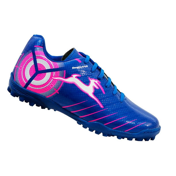 Tenis Futbol Rapido Soccer UNISEX Pasto Sintetico Natural Concreto Kuali Shoes GATTUSO M-221 REY/BCO/FIUSHA 17 cm