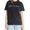 Black-2, variant on Cozymy Women's Washed Black Cat Watering Plants Line Art Graphic Short Sleeve T-Shirt Casual Cat Lover Crewneck Tee