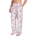 thumbnail image 2 of Xecao Rose Flowers Men's Straight Lounge Pajama Pants: The Ultimate in Comfortable Sleepwear, 2 of 9
