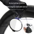 thumbnail image 3 of Folding Rear-View Bicycle Mirror for Handlebars, Bike Mirror Handlebar Mount – Mini Lens with Wide View and 360-degree Rotation, 3 of 5