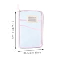thumbnail image 3 of Mesh Zipper File Bag with Handle Transparent Storage Tote Portable Organizer Pouch for Office Document Supplies, 3 of 5