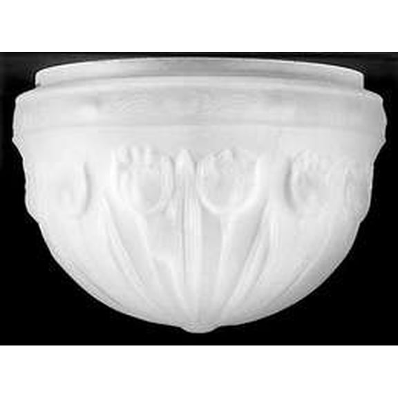 B&P Lamp® 10" Embossed Satin Crystal Dome