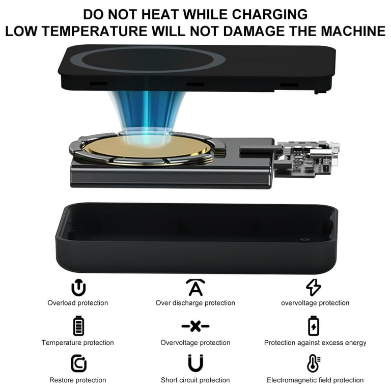 Magnetic Power Battery Pack, Wireless Charging Portable Magnetic