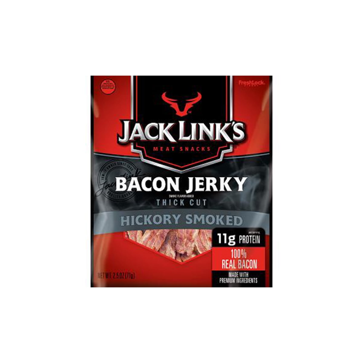 Product Of Jack Link Bacon Jerkey, Hickory Smoked Bag, Count 1