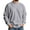 Gray, variant on Men's Sweatshirt Crew Neck Long Sleeve Solid Knit Pullover with Warm Cozy Soft Touch Everyday Comfort Basic Top for Fall Winter Everyday Wear and Weekend Outings Black 4XL