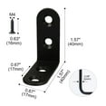 thumbnail image 2 of Uxcell 40 x 40mm Angle Bracket Metal Black L Shaped Angle Brackets Corner Braces Support with Screws, 8pcs, 2 of 7
