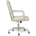 thumbnail image 4 of Scranton & Co Modern Faux Leather Executive Desk Office Chair in White, 4 of 14