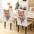 thumbnail image 3 of Decorative Chair Back Cover One Size x6 Chair Cover Dining Chair Slipcovers Chair Back Decoration Festival Chair Decoration Cool Color Fox, 3 of 6