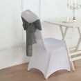 thumbnail image 2 of Efavormart 5 Pack Charcoal Gray Premium Faux Linen Chair Sashes, Slubby Textured Wrinkle Free Sashes, 2 of 10