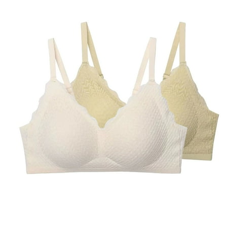 HYSYSB Sports Bras for Women balconette Bras for Women bras for Women seamless Bra high Support Bras for Strap Full Coverage Up Bras No Underwire Wireless Bras bralettes for Women White L