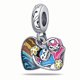 thumbnail image 1 of Real 925 Disco De Plata Esterlina 100 Aniversario Donald Duck Love Charms Beads Fit Pandora 925 Pulseras Originales Fino DIY Joyería Regalos, 1 of 4