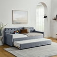 thumbnail image 4 of Upholstery DayBed with Twin Size Erectable Trundle and USB Charging Design, 4 of 5