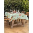thumbnail image 2 of Easter Eggs Outdoor Tablecloth - 52x70 Inch Rectangle Dining Table Cover, Carrots Spring Daisy Botanical Rustic Green Waterproof Outdoor Table Cloth with Umbrella Hole & Zipper for Picnic/Patio/Party, 2 of 7