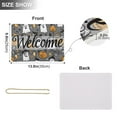 thumbnail image 3 of Welcome Sign for Front Door Farmhouse Wall Porch Fall Home Outside Indoor Christmas Decor 14"x10" PVC Cute Ghost Pumpkin Star, 3 of 6