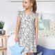 thumbnail image 4 of Balery Black White Music Camisón de princesa para niñas, pijama de algodón con mangas abullonadas, suave y bonito.-Medium, 4 of 6