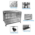 thumbnail image 2 of Confote 48" Stackable Heavy Duty Dog Kennel Pet Stainless Steel Crate Cage for Small Dogs with Tray in-Door Foldable & Portable for Animal Out-Door Travel, 2 of 10