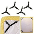 thumbnail image 1 of Dicasser 8/4/1pcs Triangle Bed Mattress Sheet Clips Grippers Straps Suspender Elastic Fastener Holder, 1 of 9