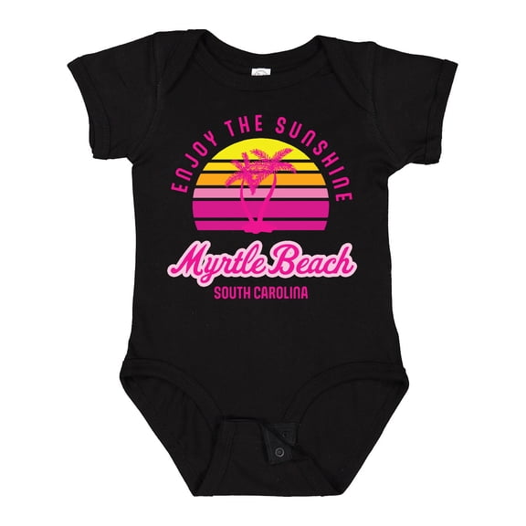 Inktastic Summer Enjoy the Sunshine Myrtle Beach South Carolina Pink Boys or Girls Baby Bodysuit