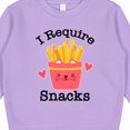 thumbnail image 3 of Inktastic Funny I Require Snacks French Fries Toddler Sweatshirt, 3 of 4