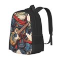 thumbnail image 1 of Xecao Samurai Frog Guitar for Backpack for School Travel Hiking with Adjustable Straps Large Capacity and Side Mesh Pockets, 1 of 6