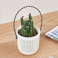 thumbnail image 4 of Planters Pots On Wall Or Window Mini With Drainage 6pcs Plastic Flexible Removable Handle For Flowers Plants Urns,Multicolor, 4 of 5