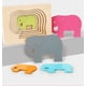 thumbnail image 2 of Rompecabezas De Madera para Bebés, Rompecabezas De Animales, Rompecabezas De Cognición De Enseñanza Temprana Rompecabezas De Gradiente De Múltiples Capas,Elefante, 2 of 5