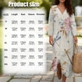 thumbnail image 6 of DISNIMO Dragonfly Flower Print Womens Summer Casual Maxi Dress Linen Style V Neck Dresses 3/4 Sleeve Loose Shift Dress Fashion Long Dresses, 3XL, 6 of 6