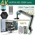 thumbnail image 1 of YIZHAN Digital Microscope for Adult 48MP HDMI USB Computer Camera 150X Lens Reinforced Bracket Reduces Vibration New, 1 of 7