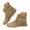 White, variant on Women's Fringe Ankle Boots Winter Warm Flats Combat Booties Tassel Walking Riding Short Boots