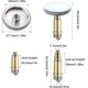 thumbnail image 2 of 2pcs Bathroom Push Pop-up Click Heel Plug Stopper, 38mm Sink Drain Plug Pop-up Stopper, 2 of 5