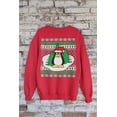 thumbnail image 5 of Old Glory Mens Penguin on Ice Ugly Christmas Sweater Long Sleeve Sweatshirt, 5 of 6