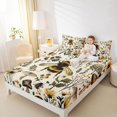 thumbnail image 4 of Feelyou 3D Rustic Bee Queen Sheet Sets for Kids, Mandala Jungle Floral Flat Sheet, Tribal Western Mushroom Queen Fitted Sheet, Lightweight Room Decor, 4 Pieces, 4 of 7