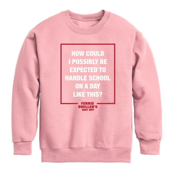 Ferris Bueller's Day Off - How Could I Possibly - Toddler And Youth Crewneck Fleece Sweatshirt