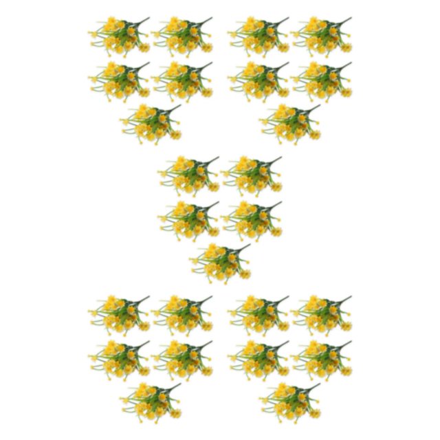 relayinert 5pcs/set Space With Artificial Daisies Realistic Appearance And Low Maintenance yellow 5Set