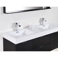 thumbnail image 4 of Kubebath Bliss 60" Black Double Sink Wall Mount Floating Modern Bathroom Vanity, 4 of 8