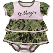 TC U.S. Navy Baby Girl Embroidered Ruffle Dress