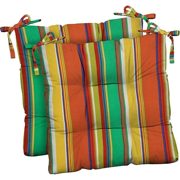 RSH Décor Indoor Outdoor Set of 2 Tufted Dining Chair Seat Cushions, 20