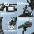thumbnail image 5 of Gocio 27.5" Electric Bike for Adults, 750W Peak Motor, 50 Miles 22MPH Ebike, 48V 10.4Ah Battery E-Mountain Bicycles, Shimano 21 Speed Ebike, Lockable Suspension Fork, UL2849, 5 of 9