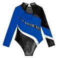 thumbnail image 4 of Alvivi Kids Girls Long Sleeve Sparkle Diamond Gymnastics Leotard Athletic Dance Bodysuit Tops Royal Blue 12, 4 of 5