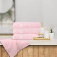 thumbnail image 3 of All Design Quick-Dry, Soft & High Absorbent Hand Towels 16"x29" Cotton Turkish Hand Towel Set of 4 | Daily Use 100% Cotton Towels for Bathroom, Airbnb, Gym & More | Bathroom Hand Towels (4 Pcs, Pink), 3 of 4